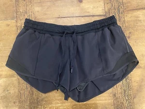 Lululemon Running Shorts Drawstring Womens Size 8 Liner Black 2.5" Inseam - Picture 1 of 7