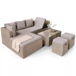 di volio Lounge Gartenmöbel-Set BOLOGNA Gartenset Ecksofa, Tisch, 2 Hocker - Bild 1 von 17