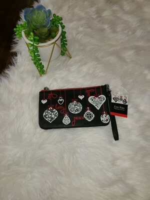 Новый с Ярлыками Brighton любовь заметки кошелек с ремешком/клатч Рекомендуемая розничная цена производителя $50 ~ черный праздничные украшения  - Изображение 1 из 4