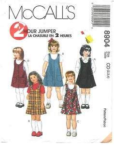 1997 McCall's 8904 Children's 2 hour jumper size CD 2-4 sewing pattern uncut - Picture 1 of 3