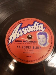 78 John Molinari Accordion virtuoso (ST. LEWIS BLUES / 12TH ST RAG) ACCORDIA - Picture 1 of 4