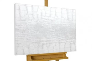 KunstLoft® Acryl Gemälde 'White Snake' 100x75cm | Bild handgemalt - Bild 1 von 11