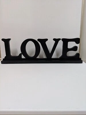 Love Sign for Home Decor Wooden Love Block Letters Rustic Tabletop Words Decor - Image 1 of 4