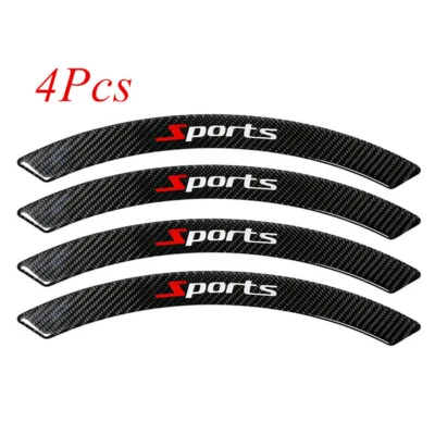 Protector de llamaradas para guardabarros labios arco cejas rueda coche color fibra de carbono 4 piezas Foto 1 de 4