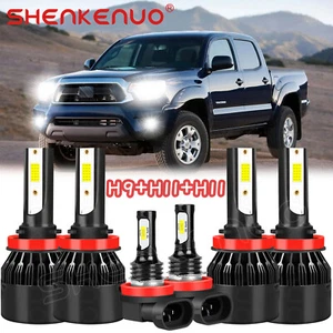 For Toyota Tacoma 2016-2021 WHITE LED Headlight High Low Beam Fog Light Bulb Kit - Picture 1 of 12