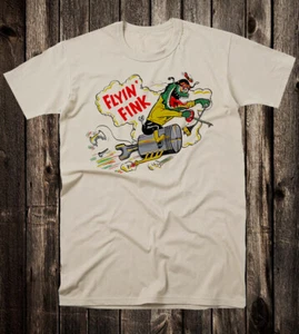 Retro Hot Rod T-Shirt Drag Race Racing Speed Shop Flyin Fink Monster Ratte - Bild 1 von 7