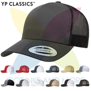 YP Classics 6506 Five-Panel Retro Trucker Cap Structured Permacurv Visor - Picture 1 of 40