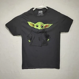 Star Wars T Shirt Baby Yoda Men's Black/Gray Mad Engine T-Shirt Size Small - Picture 1 of 4