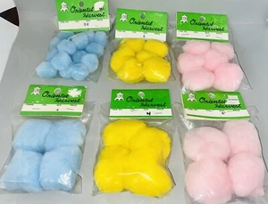 6 Stück 0,5 Zoll, 1 Zoll & 1,5 Zoll Bommel zum Selbermachen Kreatives Handwerk Deko gelb, blau & rosa - Bild 1 von 11