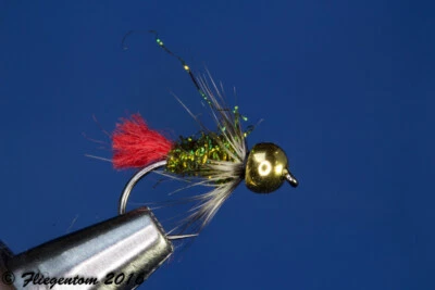 Fliegentom 3 pezzi Tag-Nymphe/ninfa (Red Tag Variation) No. 10