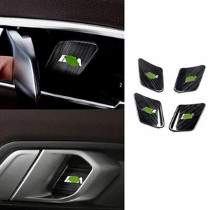 Black Titanium Interior Door Bowl Cover Trim For BMW 3 Series G20 2019-2021 - Picture 1 of 4