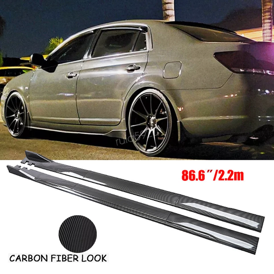 86.6'' Side Skirts Splitter Extension Lip Carbon Style For Toyota Avalon Sedan Foto 1 de 4