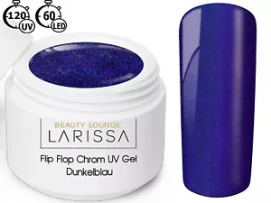 5 ml Effekt Flip Flop Chrom Color LED UV Gel für Nagelmodellage Farbe Dunkelblau - Bild 1 von 3