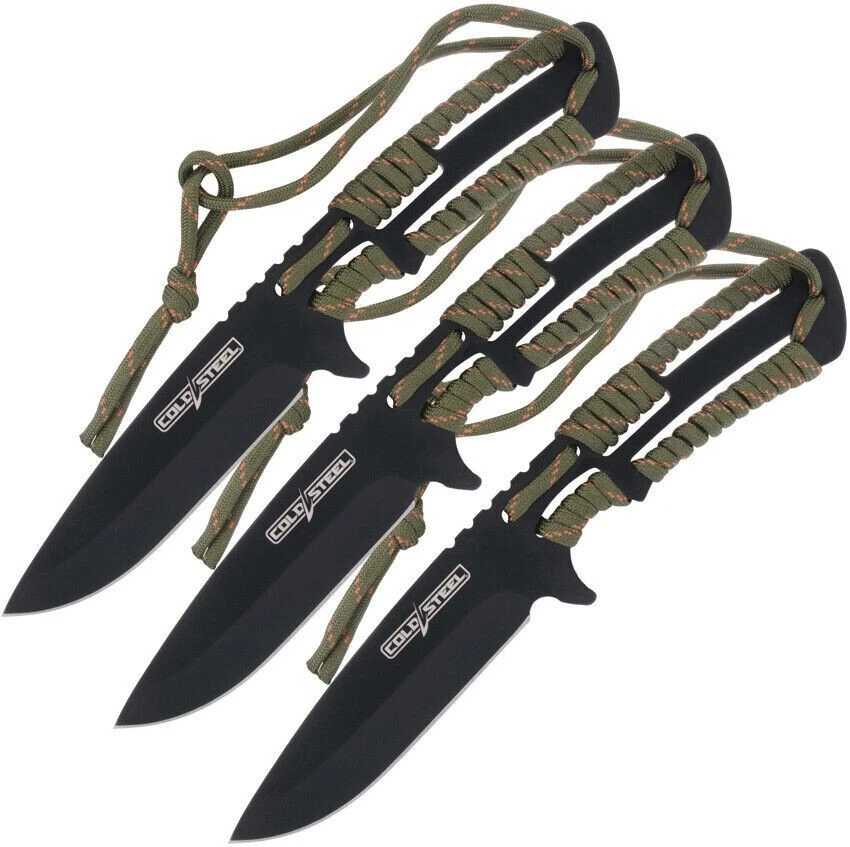 Juego de cuchillos de lanzamiento Cold Steel CS-TH-44KVD3PK de 3 piezas de acero inoxidable negro Foto 1 de 1