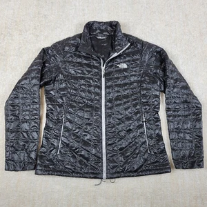 The North Face Puffer Jacket Womens L Black Full Zip Quilted Packable Thermoball - Picture 1 of 13