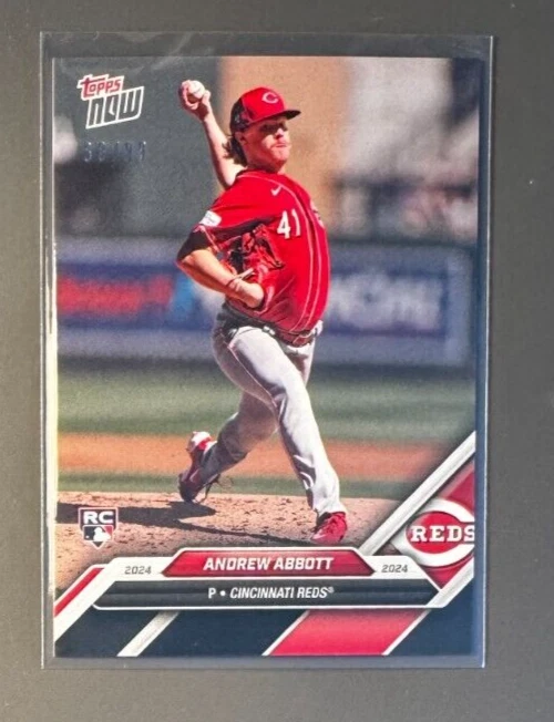 2024 Topps Now Road To Opening Day Andrew Abbott RC #OD-215 BLACK /99 - REDS - Image 1 of 1