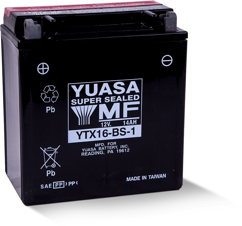 Yuasa YTX16-BS-1 免维护 AGM 适用于 12 伏电池 — 第 1/1 张图片