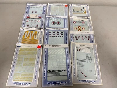 Lot of 12 Microscale MC-8725 HO GATX ex UP SD40-2 Waterslide Decal Sheet - Image 1 of 4