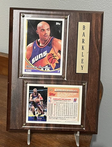 Vintage Charles Barkley Phoenix Suns 1990s Basketball Plaque Cover