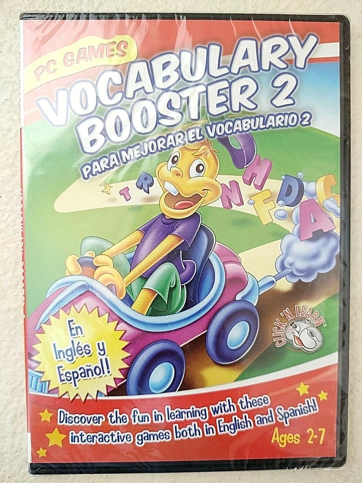 Vocabulary Booster DVD 2 English Spanish PC Games Click N Learn Age 2-7 NEW 2008 - Image 1 of 3