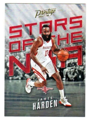 2017-18 Panini Prestige STARS OF THE NBA MIST PARALLEL #4 JAMES HARDEN 76ers - Image 1 of 2