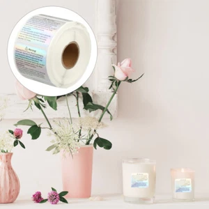 Warning Sticker Label Wax Melting Double-sided Wick Candle Decal Jar Safety - Picture 1 of 12