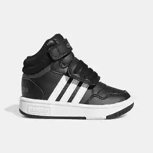 Toddler adidas Hoops Mid 3.0 AC Synthetic GW0408 Black White 100% Authentic New - Picture 1 of 4