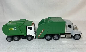 Green Garbage Recycling Truck Driven By Battat & Sunny Days Recycling Truck 7&5” - Picture 1 of 9