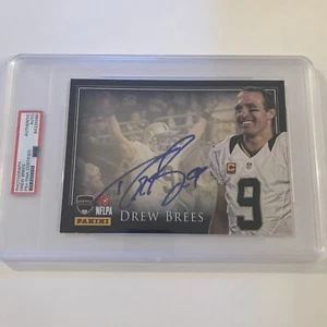 Drew Brees Signed Panini 5x7 PSA/DNA COA Autograph Brees Passing NOLA Saints - Picture 1 of 7