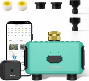 Smart Hose Watering Timer with Wi-Fi Hub, Automate Water & Sprinkler Schedules f - Picture 1 of 12
