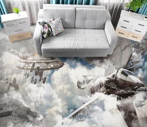 3D White Cloud FZ904 Floor WallPaper Murals Epoxy Floor Print Decal UK Amy - Picture 1 of 6