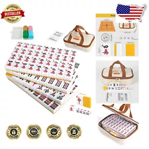 Complete Small Mahjong Set with Bag & Instructions - Perfect for Chinese Rules - Picture 1 of 9