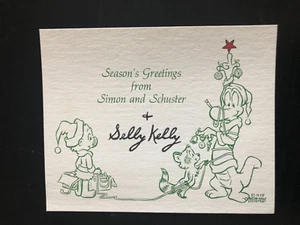 Biglietto firmato Cartoonist SELBY KELLY + Holiday Card Pogo (vuoto) - Foto 1 di 3
