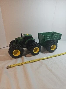 John Deere Kids Tractor/Trailer w/ Sound Effects Green & Yellow - Picture 1 of 24