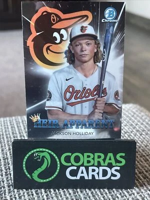 2022 Bowman Chrome Heir Apparent Jackson Holliday HA-1, Baltimore Orioles - Image 1 of 2