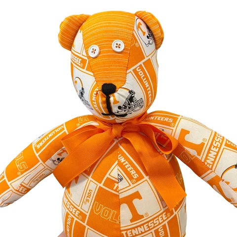 Tennessee Vols Volunteers 18” Bear Stuffed Animal Plush w Bow Gift Toy Teddy Fan Cover