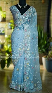 Exclusive Organza Silk Saree - Picture 1 of 12