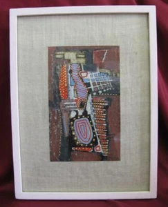 1986 VINTAGE FRAMED PAINTING OIL PAINTS & MIXED TECHNIQUE SIGNED IVAN JAKHNAGIEV - Picture 1 of 11