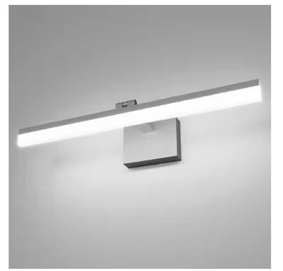 JUSHENG 23.62" 1-Light Silver LED Vanity Bar Aluminum Frosted Dimmable 5500K