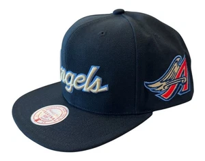Mitchell & Ness MLB Anaheim Angels Cream Script Snapback Hat, New - Picture 1 of 7