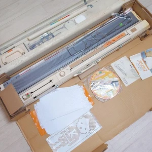Brother Parie 7 KH-871 Knitting Machine White Orange Handcraft  W/Box Rare Japan - Picture 1 of 7