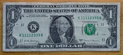 2017A $1 Federal Reserve Ladder Note K11112333B - Image 1 of 2