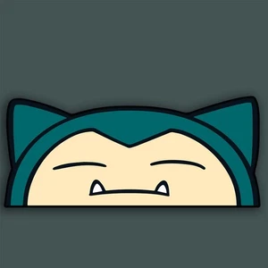 Snorlax Peeker Aufkleber Pokémon Anime Autoaufkleber süß Vinyl 7" Made in USA - Bild 1 von 7