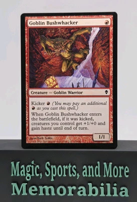 MTG Goblin Bushwhacker Zendikar Regular Common Magic The Gathering LP - Image 1 of 2