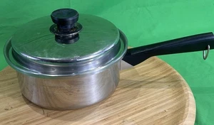 Saladmaster 18-8 Tri-Clad Stainless Steel 2 Qt 8” Saucepan Pot with Lid - Picture 1 of 11