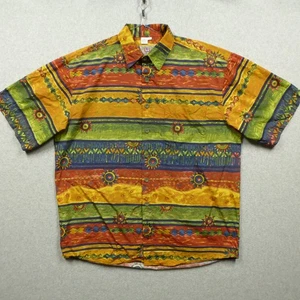 Territory Ahead Shirt Mens XL Cotton All Over Geometric Print Hawaiian Party - Picture 1 of 6