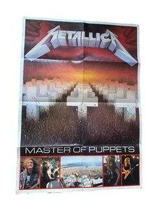 VINTAGE METALLICA MASTER OF PUPPETS POSTER 1986 Rare 34" x 24" Giant 1980s Rock - Picture 1 of 24