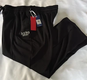 Black Sweatpants Womens 2X Wide Leg Aeropostale - Picture 1 of 4