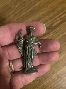Vintage Collectible Miniature Fine Pewter Medieval Figurines Goddess - Picture 1 of 3