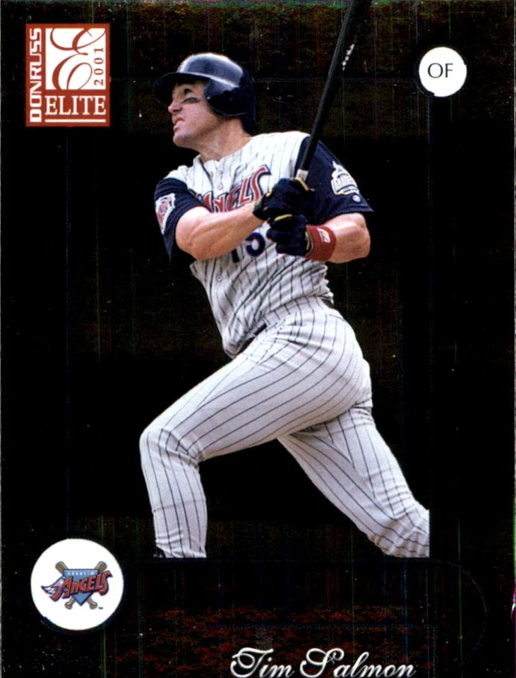 Tim Salmon 2001 Donruss Elite #130 Anaheim Angels FREE SHIPPING AutographDen - Image 1 of 2